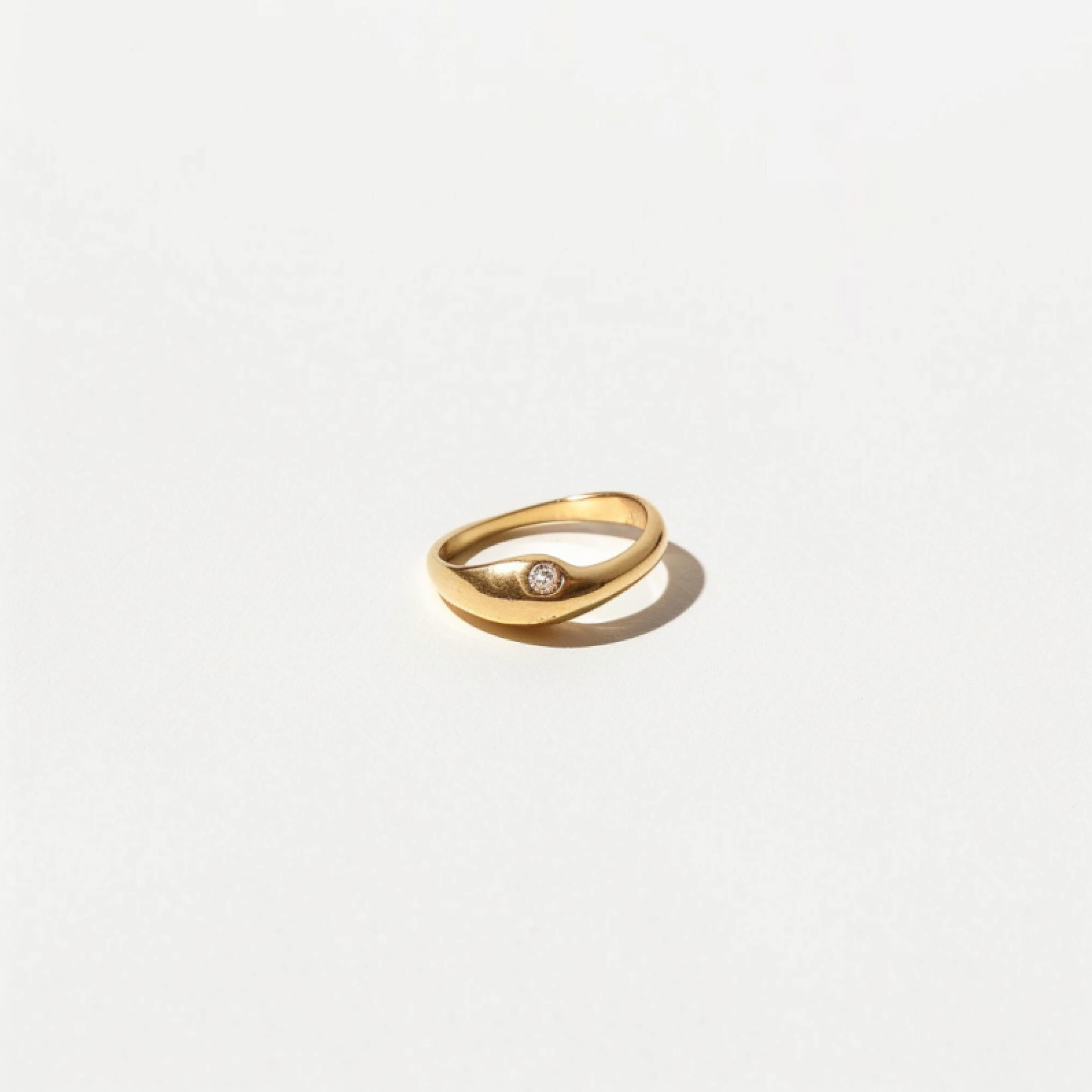 14k Gold Ring with Diamond Accent